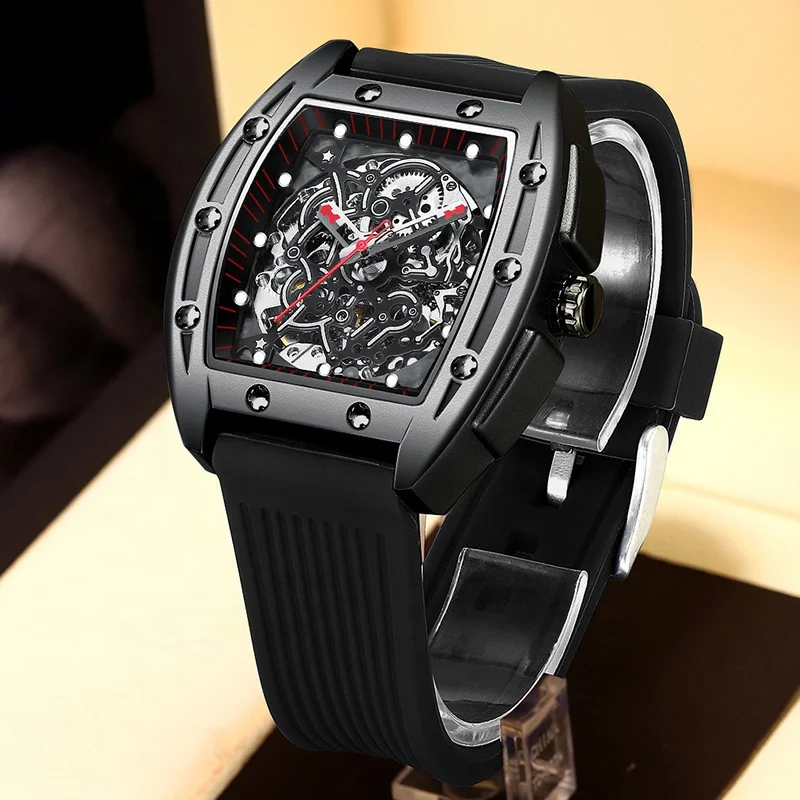 

AILANG new 2021 watch for men mechanical wristwatches hollow luminous tonneau watches men's automatic mechanical watch