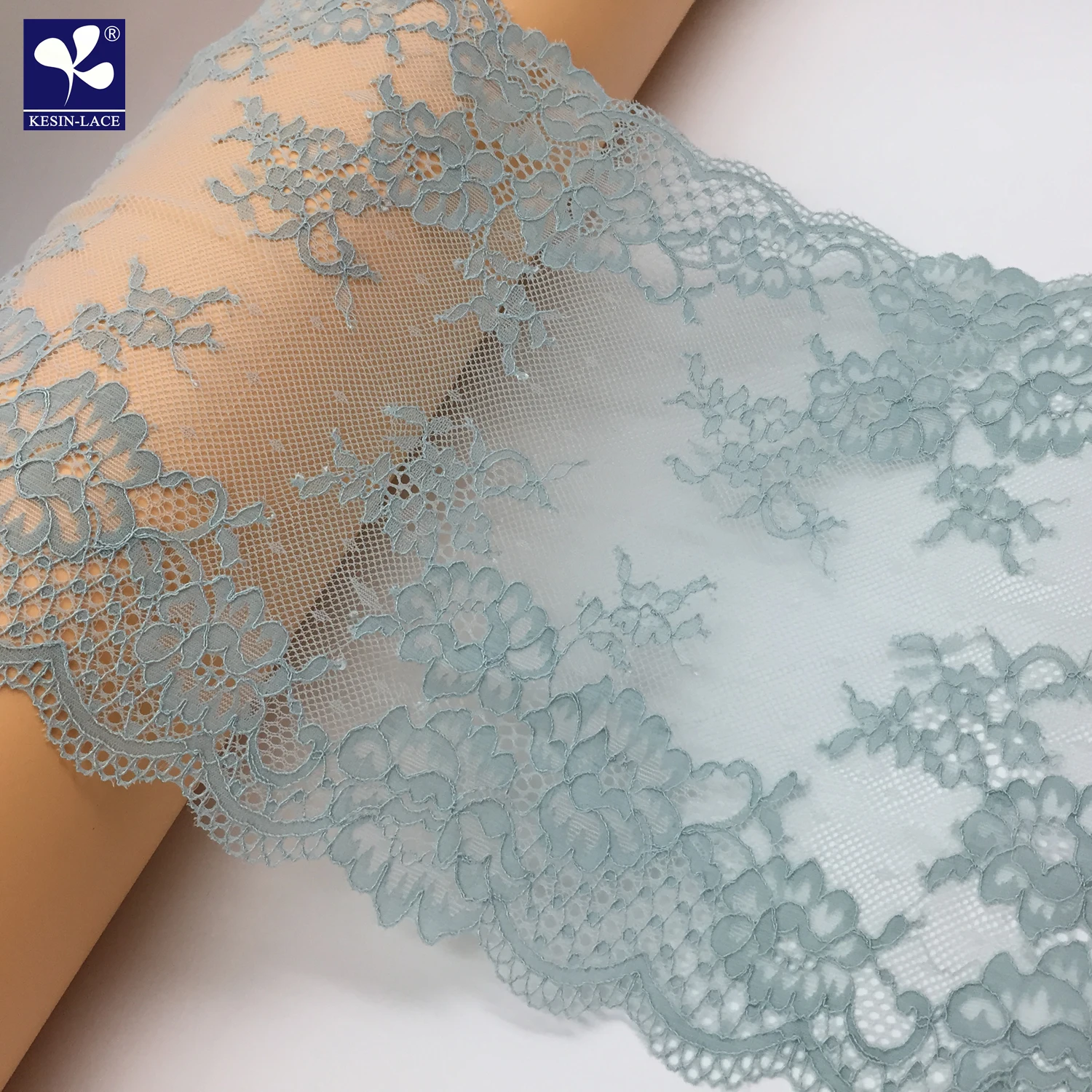 Stretch Flower Warp Knit Nylon Spandex Elastic Jacquard Lace For Underwear