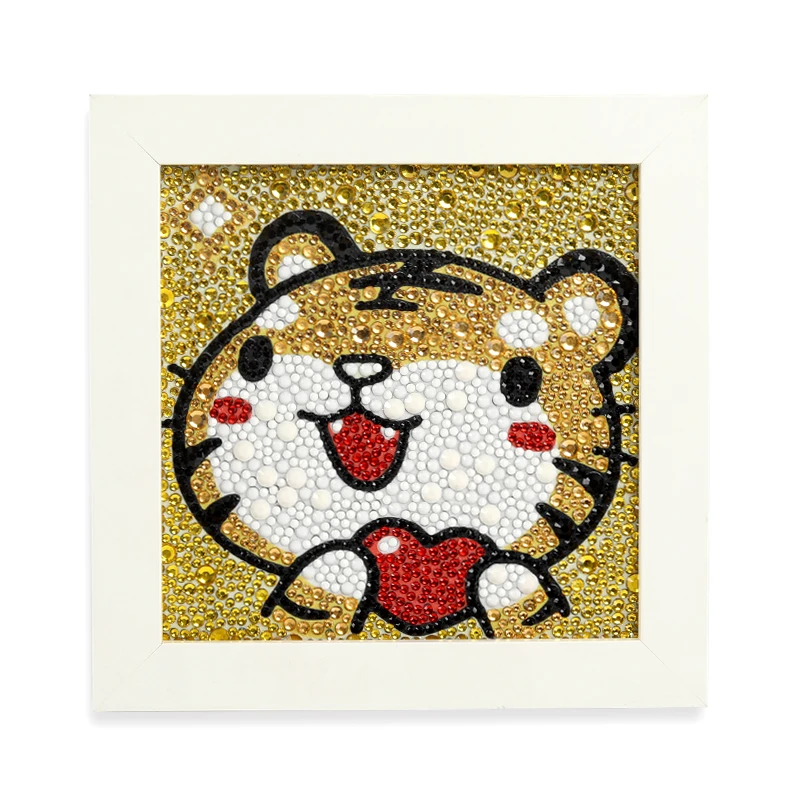 

Wholesale Children's Diamond Painting with Frame DIY Gem Art Cute Animal 5d Diamond Painting for Kids