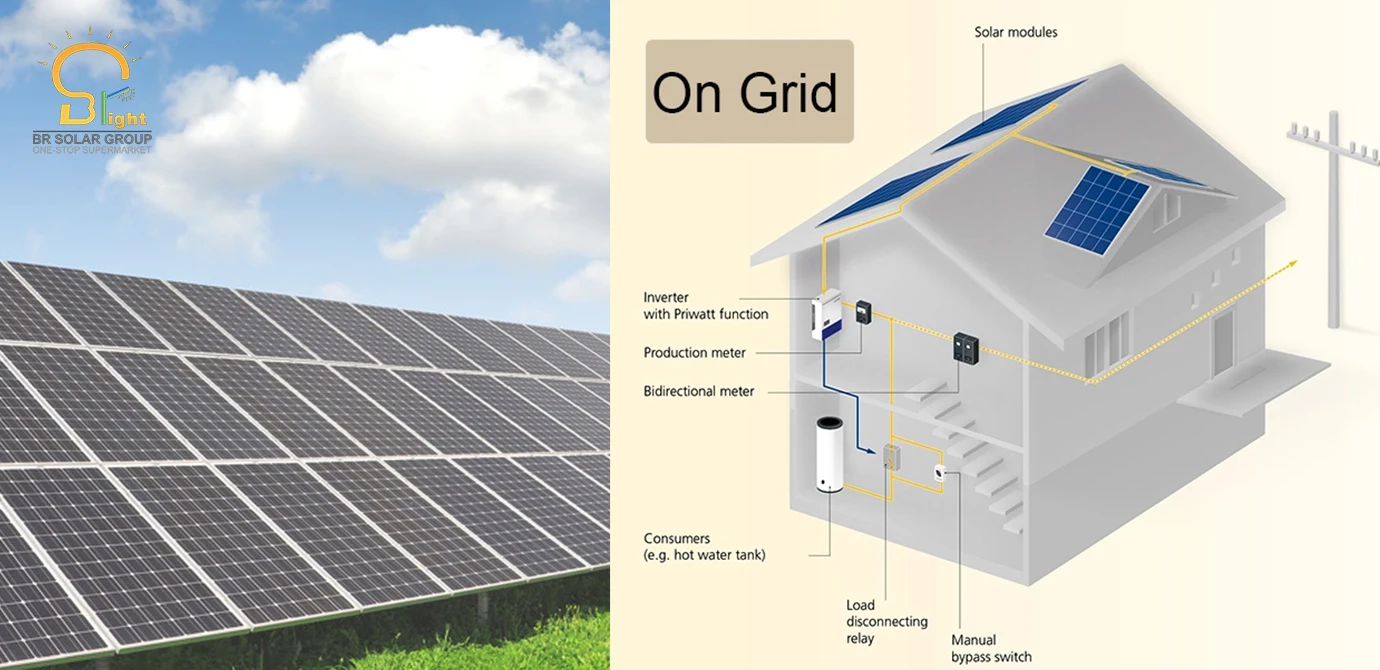 BR SOLAR Affordable High Quality Home Solar Panels Explore 5kW 10kW 15kW on Grid Off Grid  Home Use Solar Systems