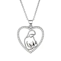 

925 Sterling silver mom necklace pendant mother daughter and son mother's day necklace