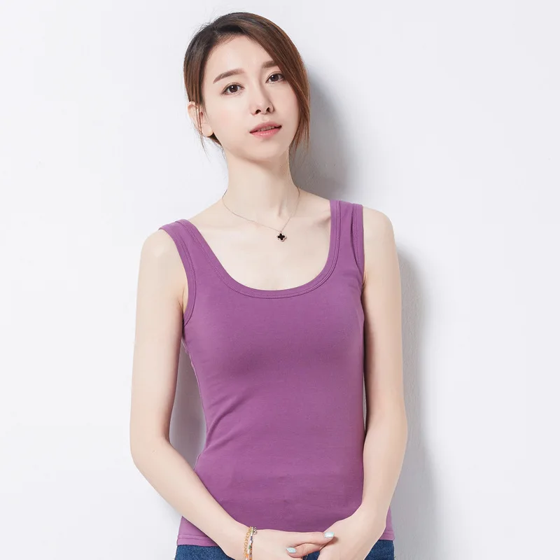 

Women's Spring Summer Self-cultivation Wild Bottoming Small Vest Women's Solid Color Camisole