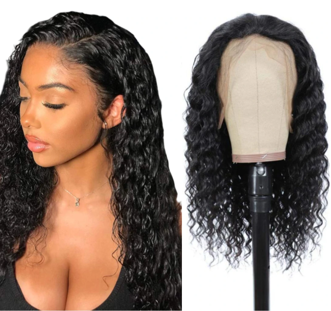 

Wholesale Price 100% Raw Indian Cuticle Aligned Hair Wig Deep Wave 13x4 Lace Front Human Hair Wigs