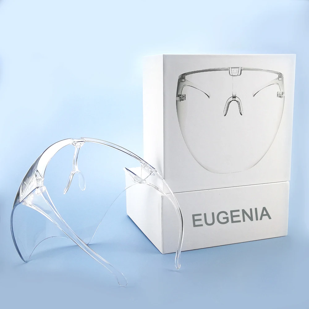 
Ready Stock Faceshield Transparent Designer Glasses Full Face Goggle 