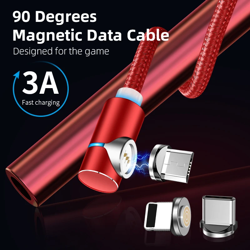 2019 wholesale cell phone accessories magnetic usb cable micro cable on-stock fast charging phone adapter ios/usb c data cable