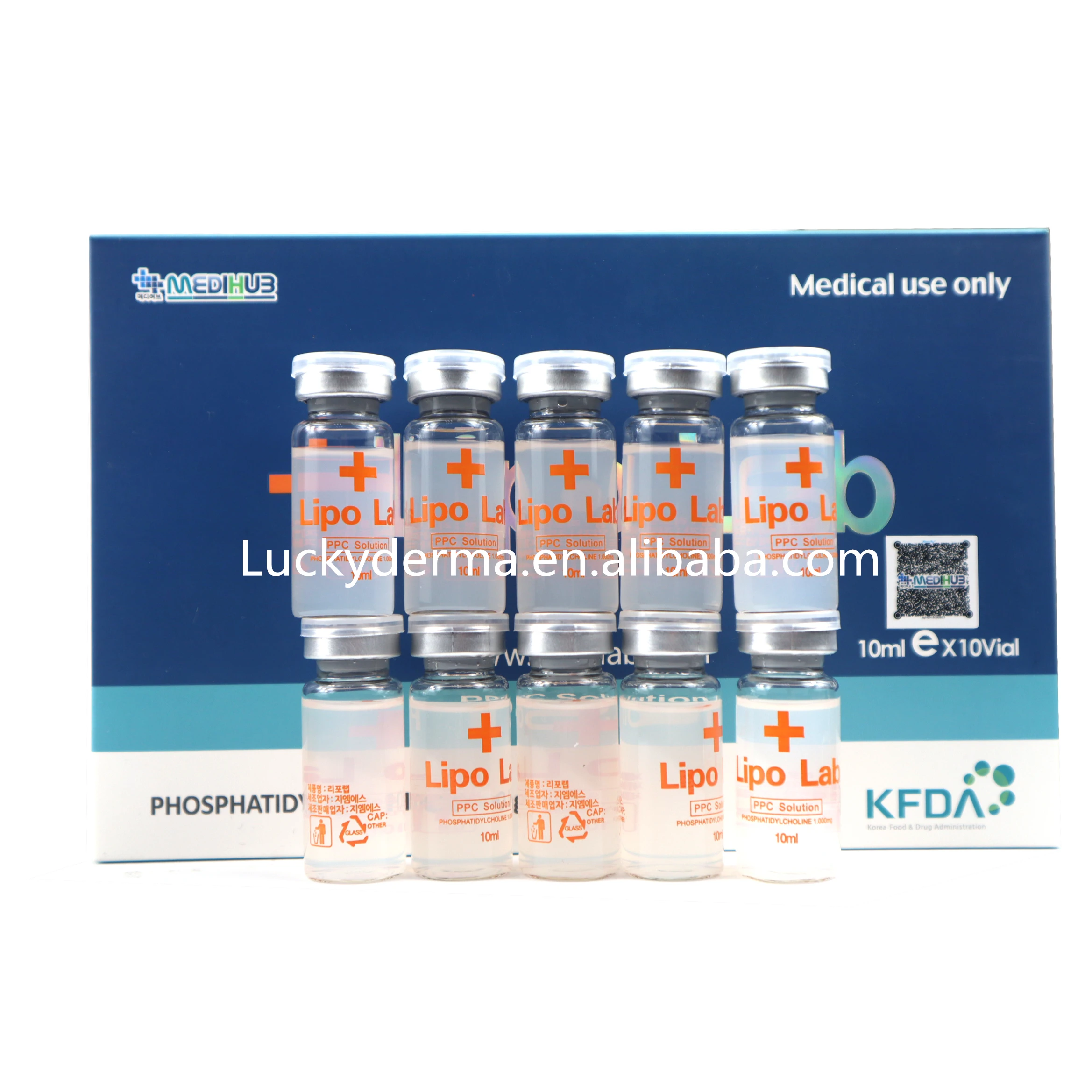 

High quality Korea lipo lab ppc solution lipolysis injection /fat burning injection, Transparent
