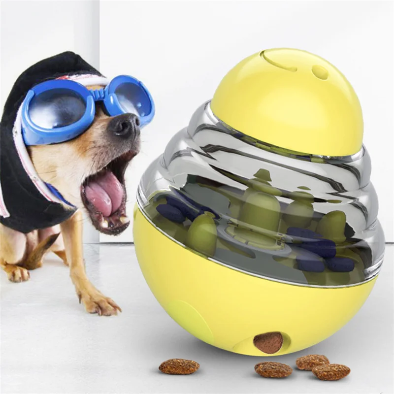 

Hot Style Pet Tumbler Toy Leaky Ball Bite Resistant Removable Training Iq Cat Dog Slow Feeder Ball, Blue,pink,green,yellow