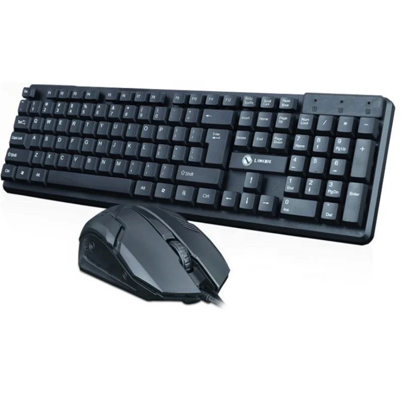 

USB 2.0 Wired Waterproof Optical 104Keys Keyboard Mouse Combos Home Office Desktop Computer Flat Gaming mouse Keyboards