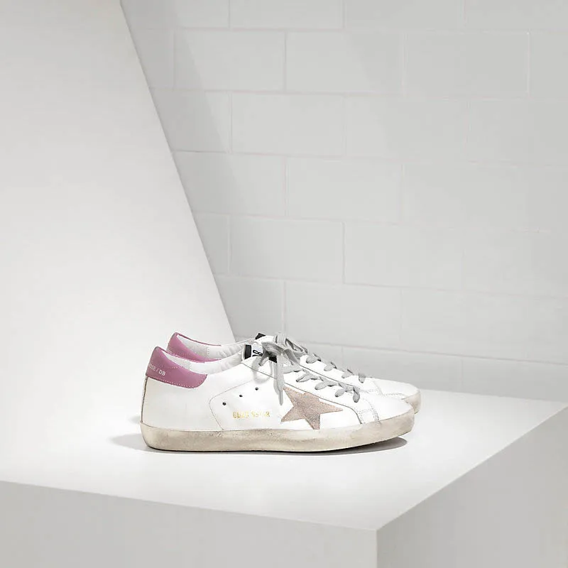 

Goldens SNEAKERS SUPER STAR IN PELLE E STELLA IN CAMOSCIO white dark lilac gooses Shoes, 20colors