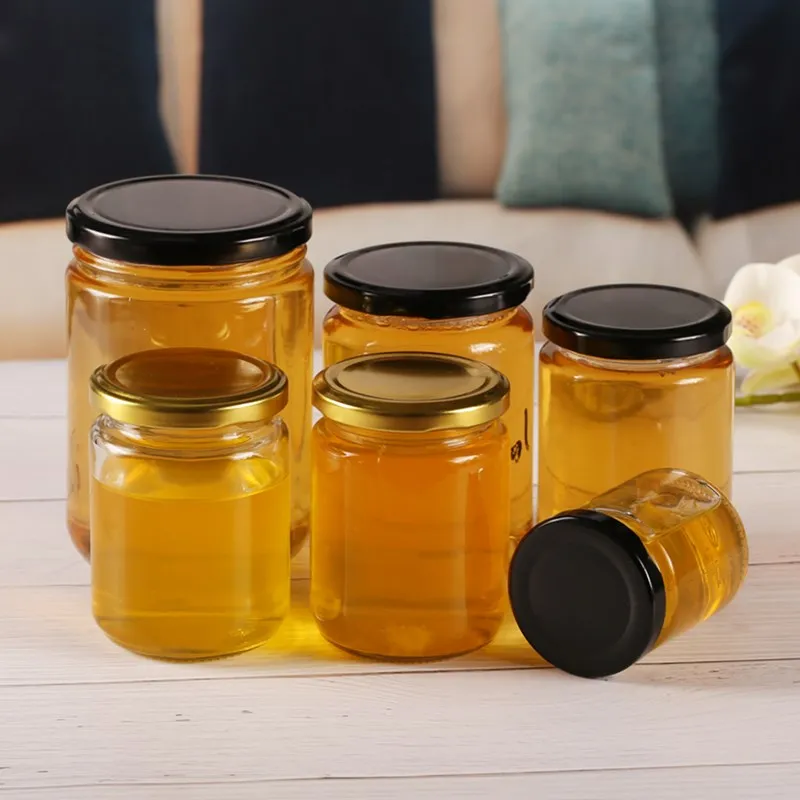 Wholesale Straight Tube Honey Jar Sealed High Lid Pickles Canned Jam
