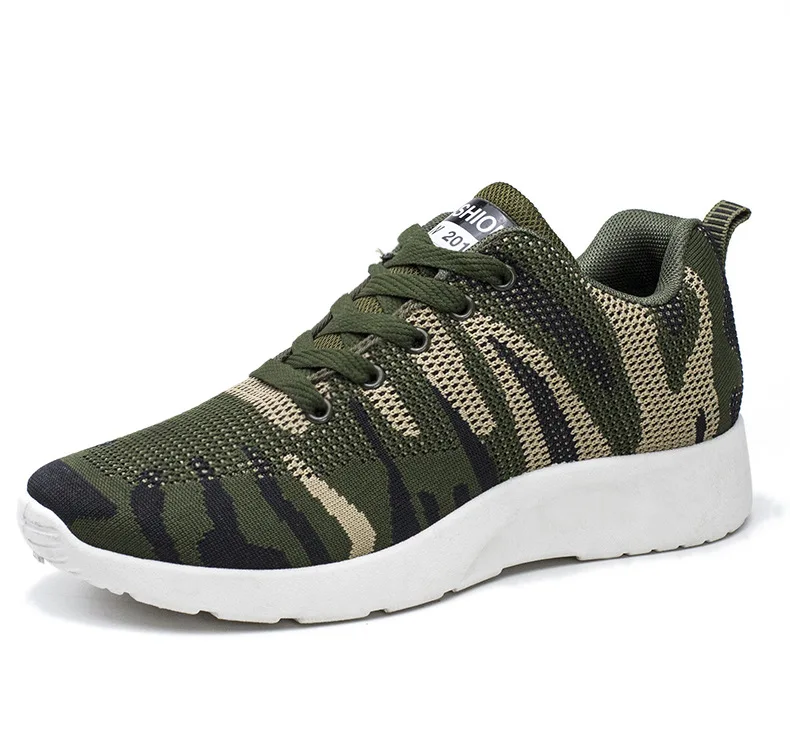 

Dropshipping Fashion Disruptive Pattern Mens Sport Shoes Comfortable Casual Walking Men Shoes Sneakers, Army green, black red, black gray