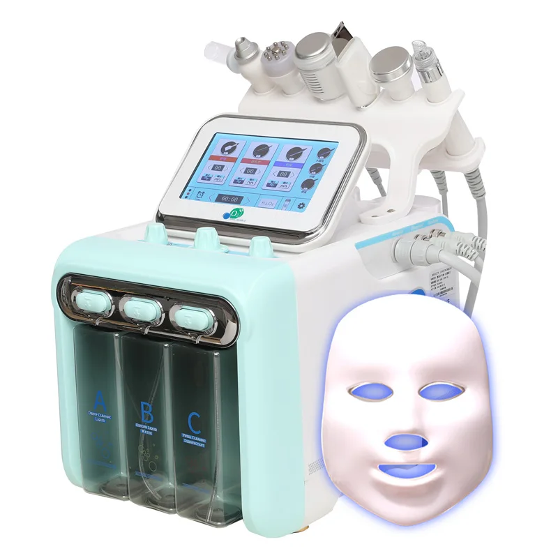 Second Generation Face Lift Rf Skin Scrubber 7 In 1 Hydrogen Oxygen Bubble Water Dermabrasion Microdermabrasion Machine