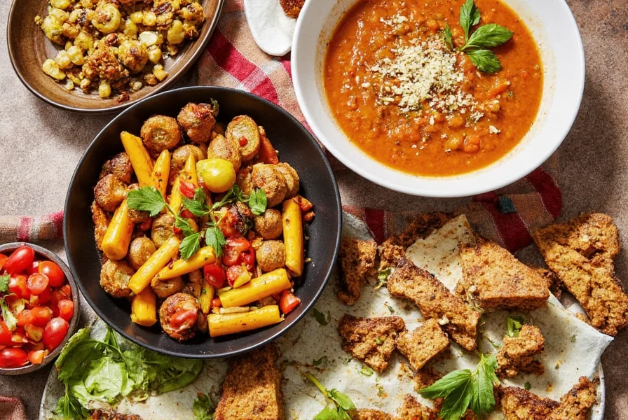 Various dishes featuring cumin including roasted vegetables, lentil soup, and spice blends