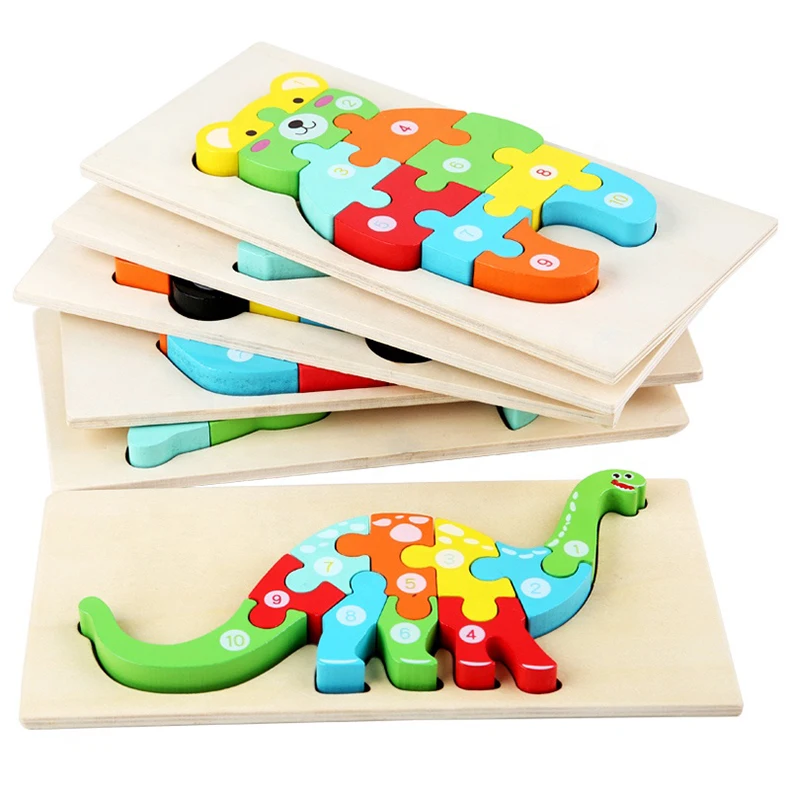 

Children Wooden Toys for Kids Animal Wooden Puzzle Montessori Game Toys 3D Jigsaw Puzzles Baby Educational Toys