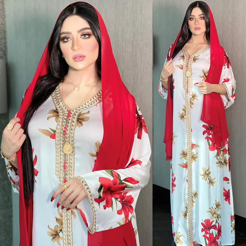 

Abaya Dubai Turkey Muslim Hijab Dress Kaftan Caftan Marocain Islamic Clothing for Women Ramadan Dresses Islam Robe