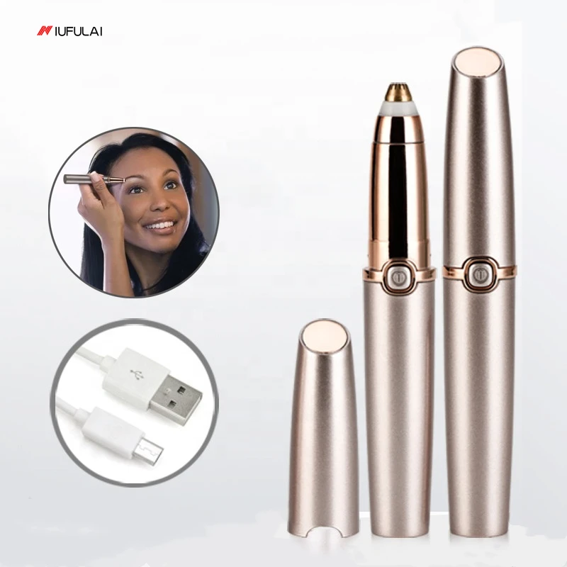 

2021 USB Rechargeable 2 in 1 Electric Eyebrow Trimmer Razor Lady Hair Removal Epilators