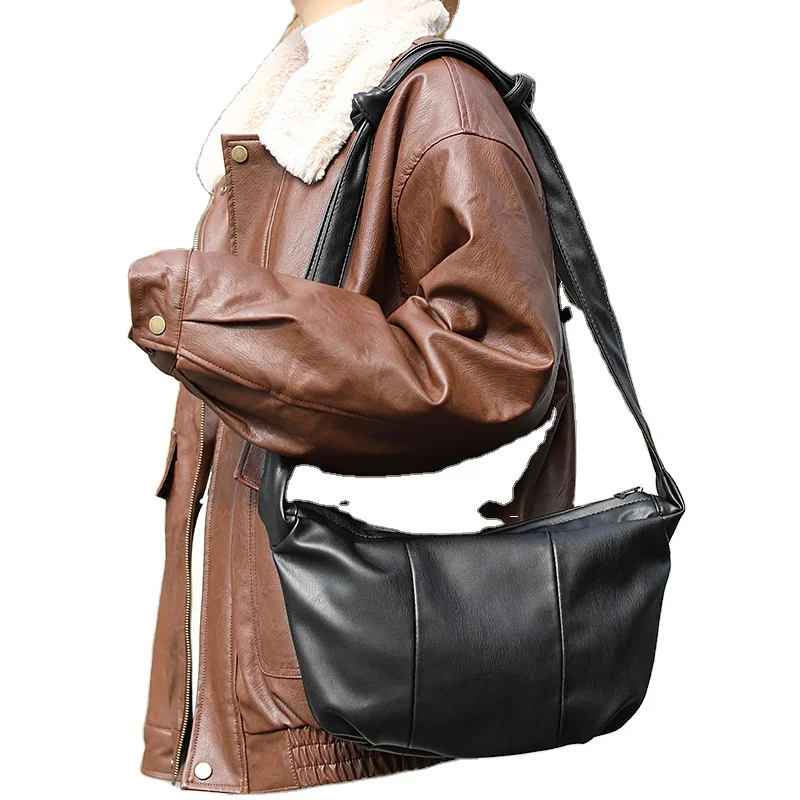 

American Design Dumpling Sling custom Soft Leather Ladies Shoudler bags Handbags, Picture