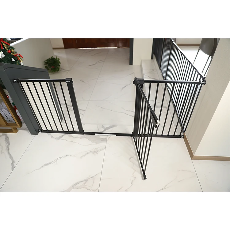 

High quality metal safety gate baby other baby supplies Automatically Closes Locks baby safety door, Black