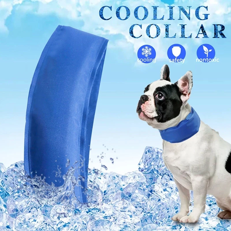

Instant Ice Cooling Dog Cooling Collar Bandana Scarf Pets Bulldog Summer Sunstroke Cool Neck Wrap Coling Artifact