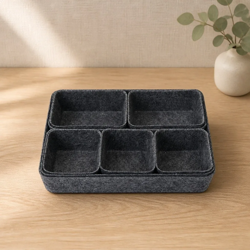 Professional structured felt drawer organizer