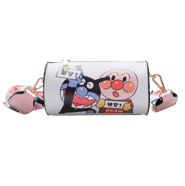 

2021 Cartoon Cute Cylinder Bag Kids Messenger Bag Anime Baby Shoulder Coin Purse, As pic