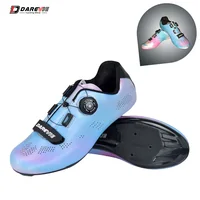 

2019 Darevie Newest Road Cycling Shoes Pearl Colorful Chameleon Reflective Cycling Shoes Compatible LOOK SPD-SL Cycling shoes