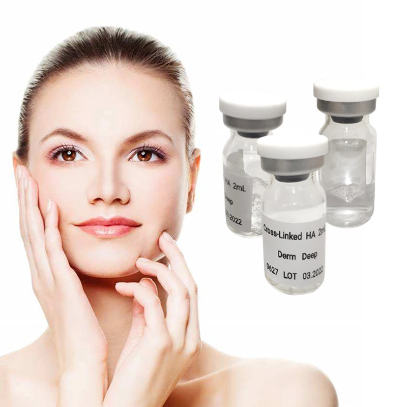 

2ml CE Beauty sterile pure cross-linked anti wrinkle nose lip cheek buy injectable dermal filler hyaluronic acid in vial, Transparent