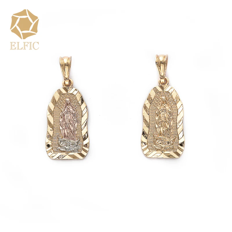 

Elfic 18K Gold plating Pendant design sense Virgin Mary