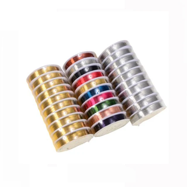 

Wholesale Many Sizes Gold Silver Colorful Bead Wire Flexible Copper Wire for Bracelet Jewelry Making