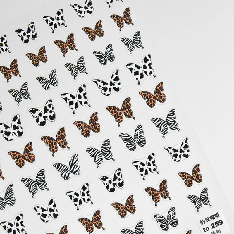 

High Quality Manicure Japanese Colorful Butterfly Adhesive Nail Art Sticker