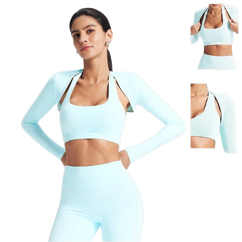 Three Piece Set Spandex Nylon Yoga Set