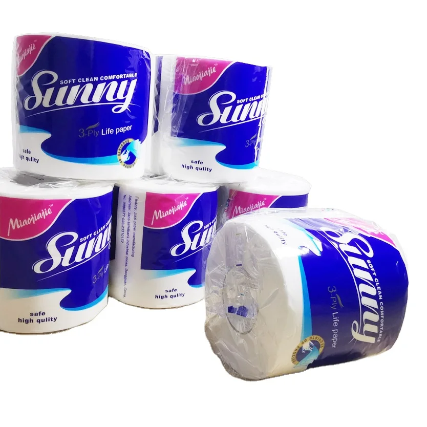 

Stock mix wood pulp 4ply toilet tissue hand towel paper for bathroom, White color4.2cm