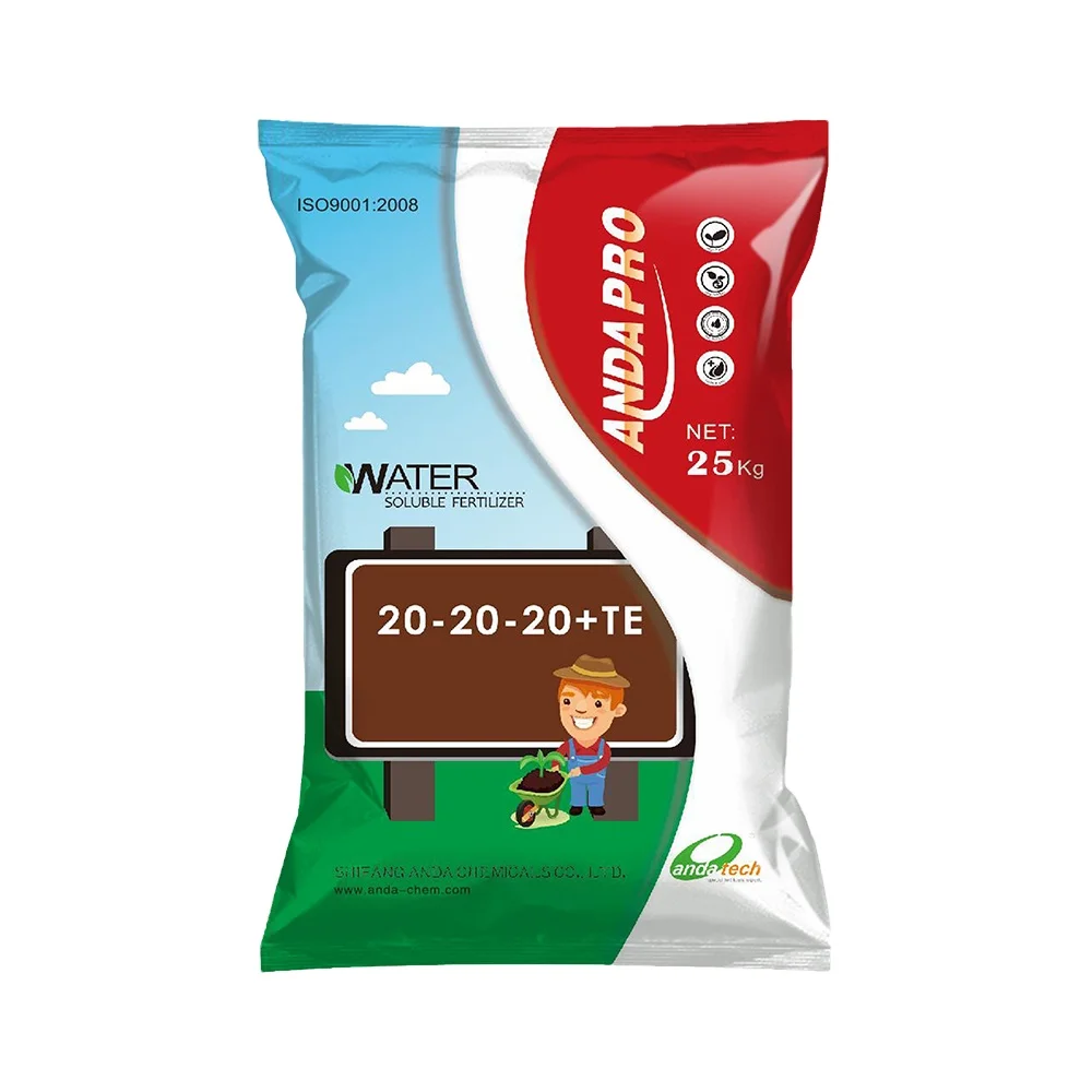 
Factory Wholesale Price Compound Fertilizer NPK 20 20 20 100% Water Soluble Fertilizer 