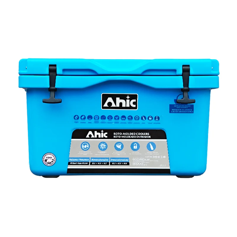 

Insulated 15L 25L 35L 45L 65L 85L Lldpe Sky-Blue Rotomolded Cooler Box Hard Coolers for Fishing Boating