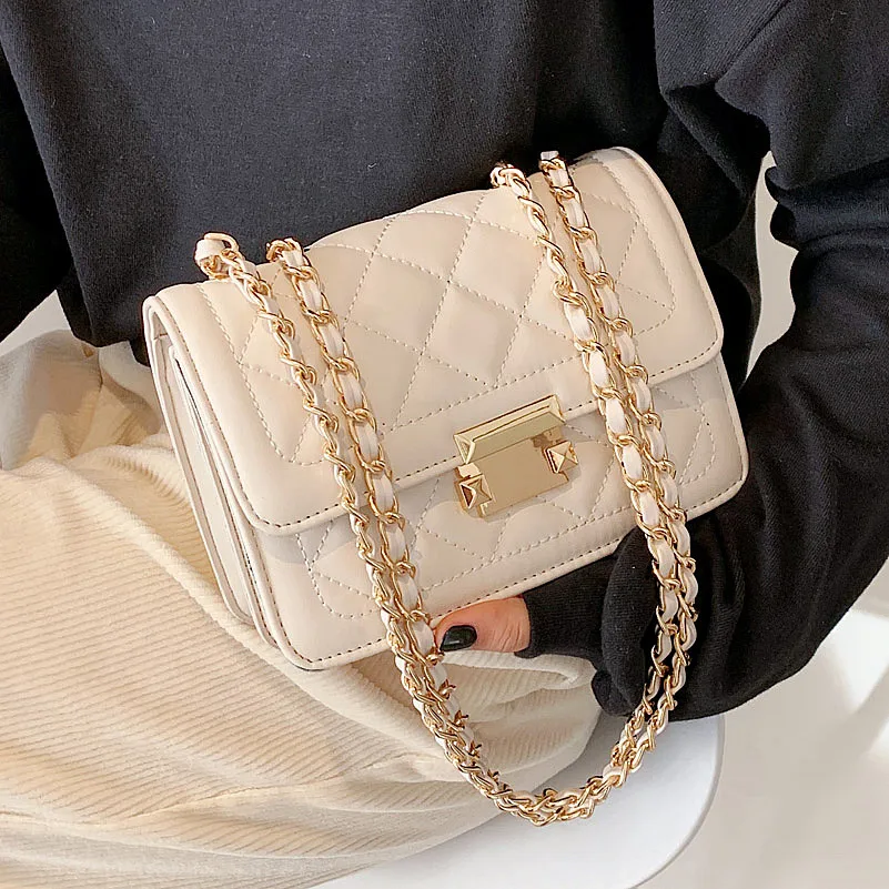 

JOWYAR High Quality Luxury Brand Women Messenger Bags Sac A Main Tassel Chains Shoulder Bag Female Women Leather Handbags