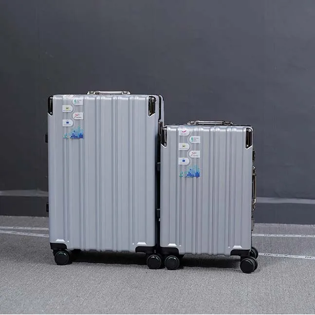 

YX16864 Yoixin Aluminum ABS Trendy Luggage Set 4PCS Hard Case Outdoor Password Lock Suitcase 20" 22" 24" 26" Luggage