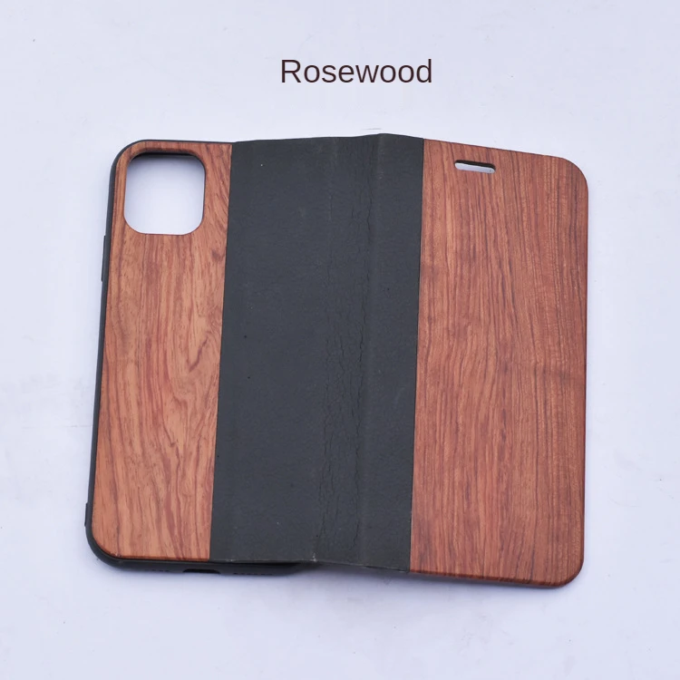 

High Quality Wooden Clamshell TPU PC Mobile Phone Leather Case For Iphone 13 12 11 Pro Max Xr