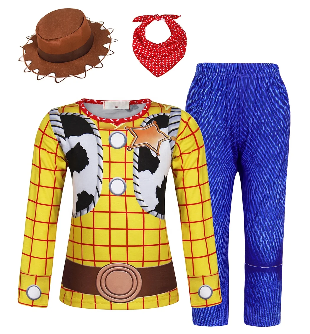 

Hot Sell Boy Costume Clothing Sets Toy Story Boy Woody Role Play Costume Pajamas