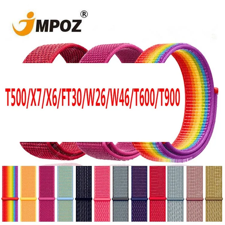 

JMPOZ Nylon Wristbands For Apple Watch Band 38 44MM Nylon Sport Loop Replacement Strap For iWatch Series 6/5/4/3 W26 Bracelet