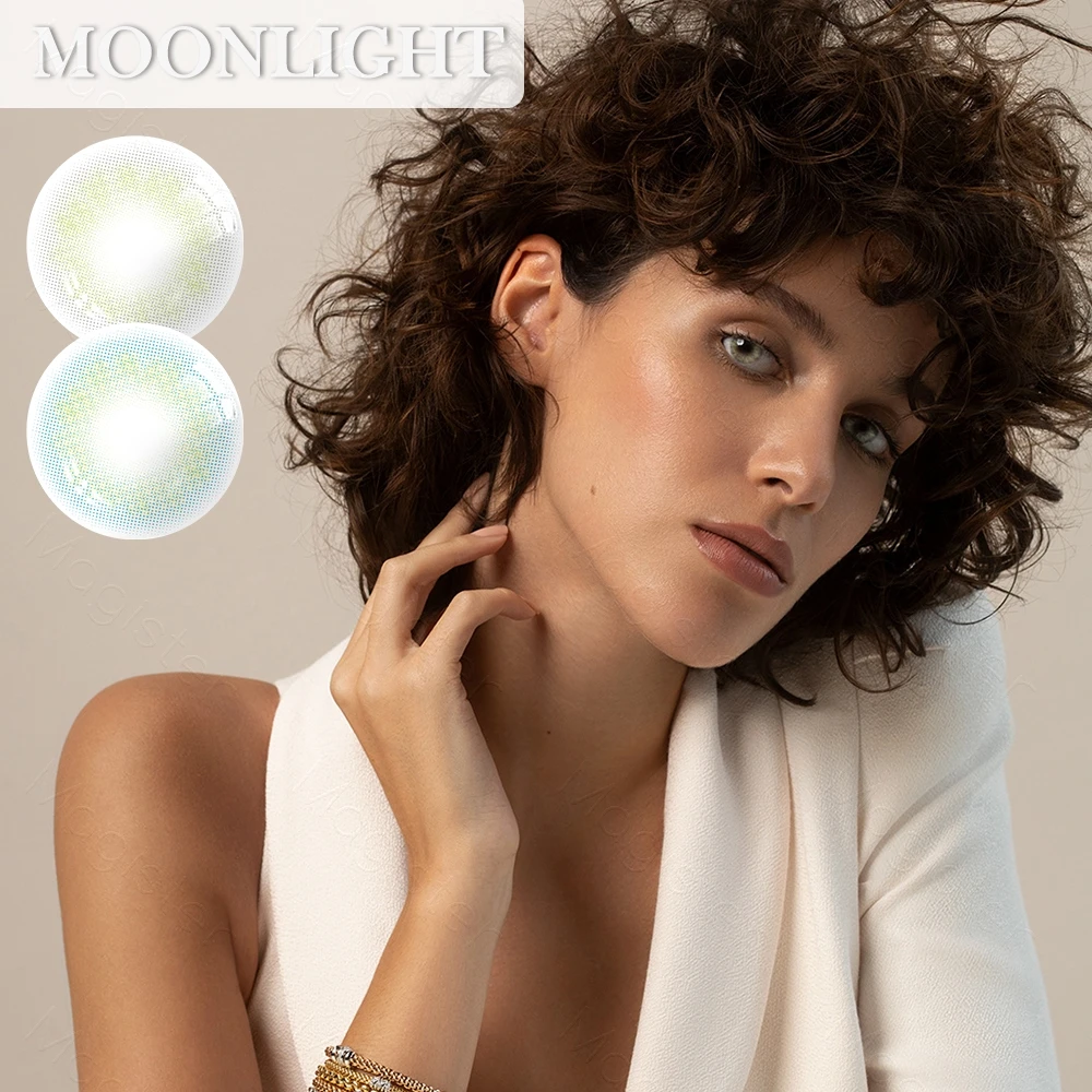 

2021 new latest Magister moonlight contacts eyes color soft lens yearly fancy blue color eye lenses contact, 2 colors