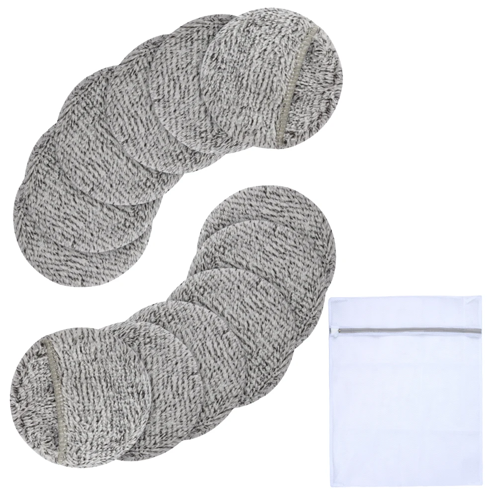 

Bamboo Coral Cleansing Pads Reusable Microfiber Makeup Remover Pads Washable Make up Remover Pads, Grey