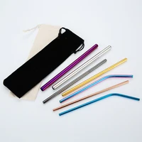 

Metal Colored Brush 304 Reusable High Quality Eco Friendly Custom Stainless Steel Drinking Straw With Logo