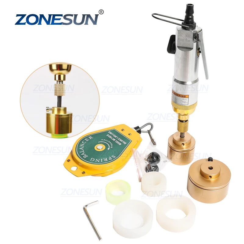 

ZONESUN ZS-XG800 Manual Pneumatic Bottle Capping Machine Screwdriver Set Aircrew Driver Bottle Capper Tools