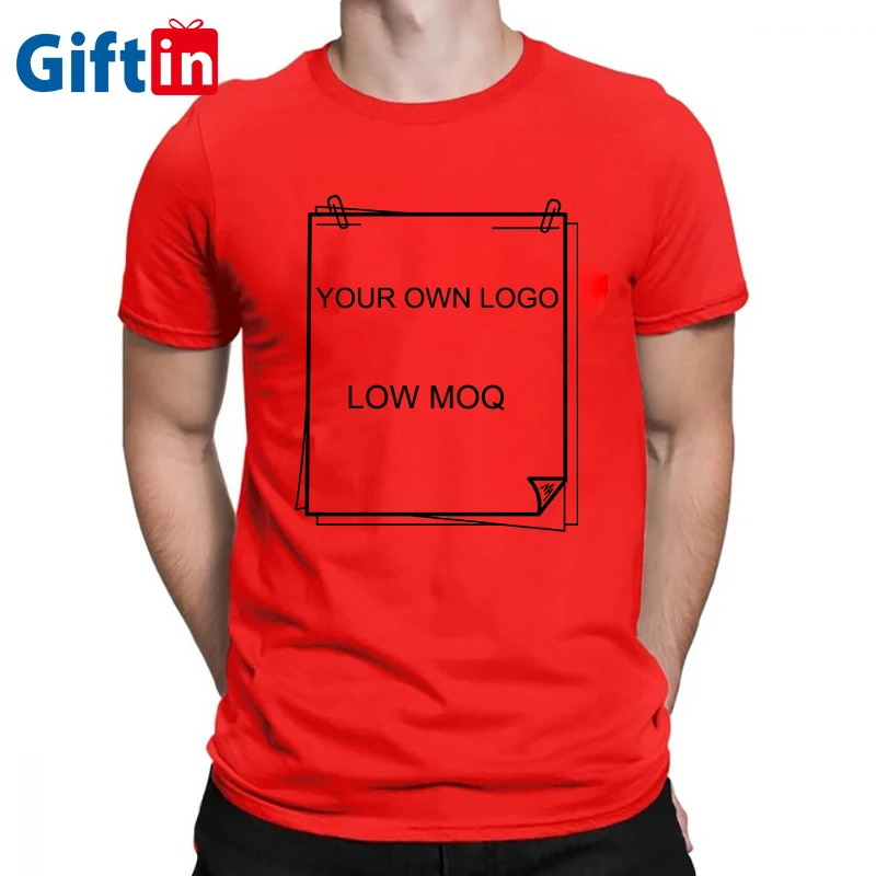 

Low MOQ Tshirts With Logo Custom Logo Printed T Shirts 100% Cotton Unisex Custom Mens Tshirt
