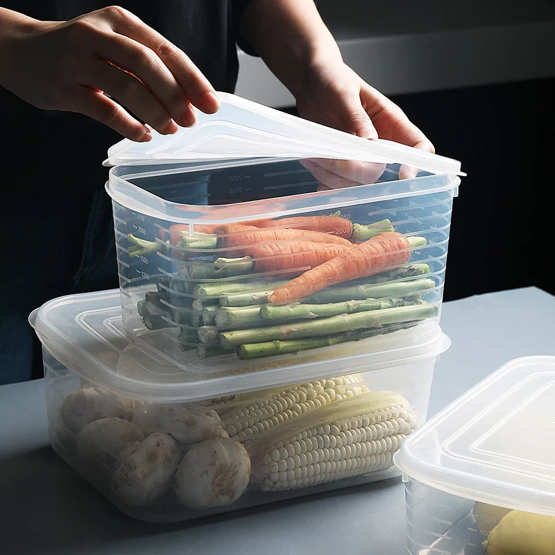 

freezer food storage container box plastic box food storage, White