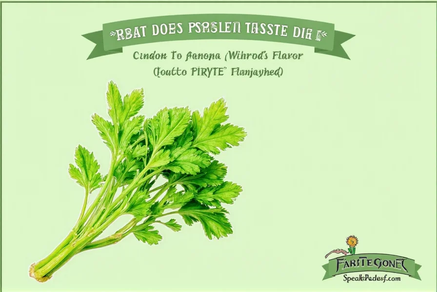 Side-by-side comparison of parsley, cilantro, and celery leaves