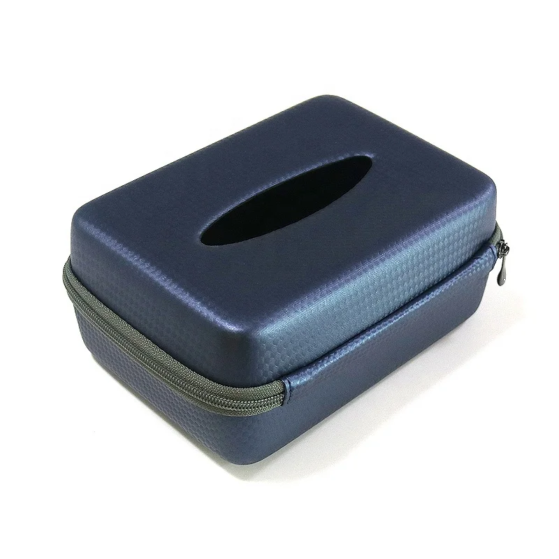 

Elegant Tissue Box For Home Furnishing Hotel Customized Logo Paper Case Waterproof EVA Tissue Case, Jewelry blue