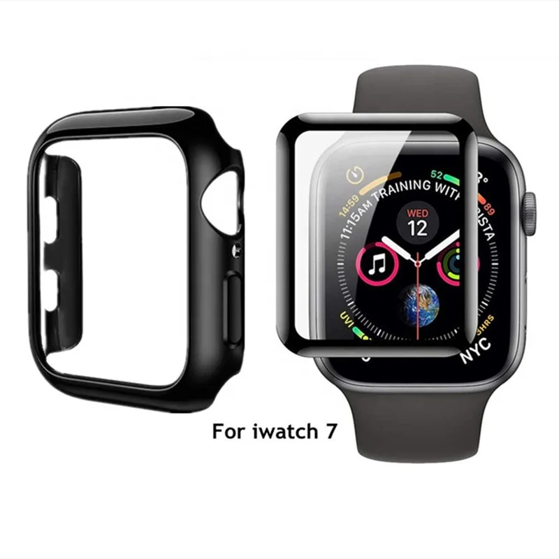 

360 Full Screen Protector Protective Case With Screen Protector For Apple Watch series 4 5 6 7 Cases, Black,white ,red,green