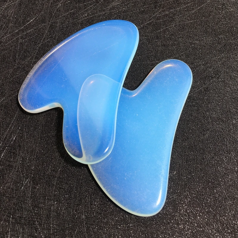 

100% Real natural massage stone heart guasha scraping board opalite gua sha tools