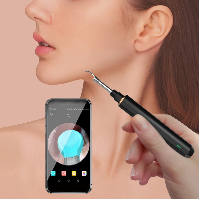 

AIFREE 2023 best selling Portable Auriscope Ear Wax Remover Cleaner HD Electric Digital Video Wireless WIFI Otoscope Ear Camera